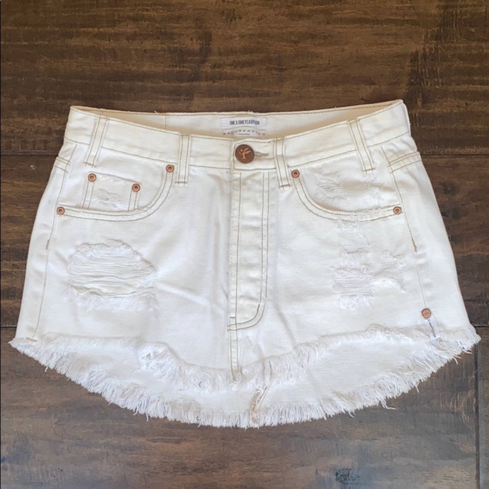 One Teaspoon Distressed Skirt